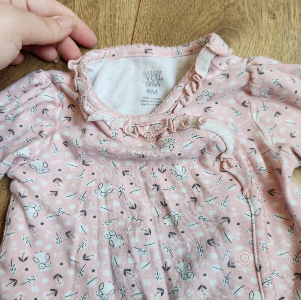 9m Baby Girl Owl Footie Pajamas